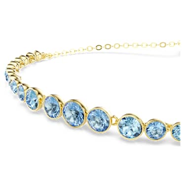 Brățară Imber, Tăietură rotundă, Albastră, Finisaj din aur de 18k - Swarovski, 5757824