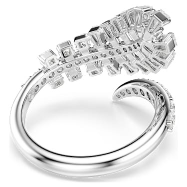 Vienna Açık Yüzük, Karışık kesimler, Tüy, Beyaz, Rodyum kaplama - Swarovski, 5757835