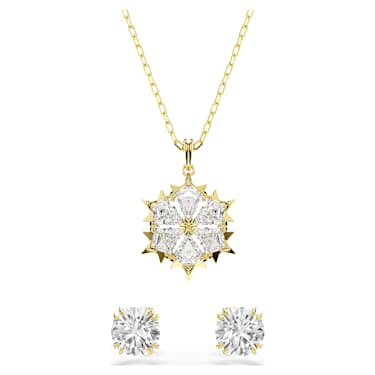 Magic セット, セット(2)、ミックスカット, スノーフレーク, ホワイト, 18Kゴールドコーティング - Swarovski, 5758002