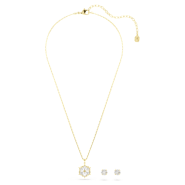 Magic Set, Set (2), Karışık kesim, Kar tanesi, Beyaz, 18k altın rengi yüzey - Swarovski, 5758002