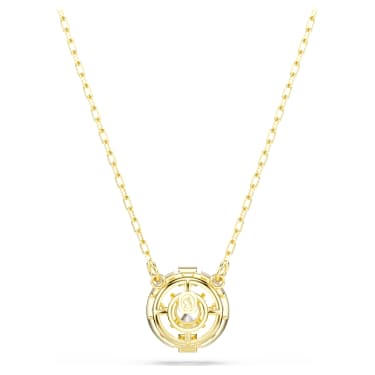 Una Angelic pendant, Mixed cuts, White, 18K gold finish - Swarovski, 5758061