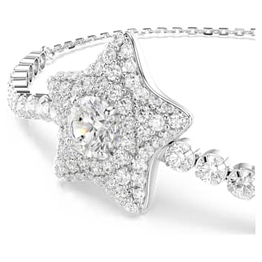 Sublima ブレスレット, ラウンドカット, 星, ホワイト, ロジウム・プレーティング - Swarovski, 5758392