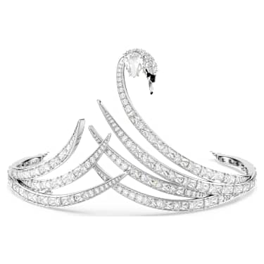 Vienna Tiara, Verschiedene Schliffe, Schwan, Rhodiniert - Swarovski, 5758405
