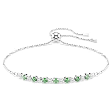Bracelet Matrix, Taille ronde, Vert, Métal rhodié - Swarovski, 5758987