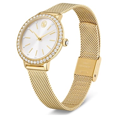Certa นาฬิกา, สร้อยข้อมือโลหะ, โทนสีทอง, เคลือบโทนสีทอง - Swarovski, 5759562