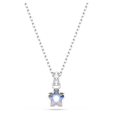 Wisiorek Chroma, Szlify różnorodne, Gwiazda, Biały, Powłoka z rodu - Swarovski, 5759678
