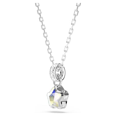 Wisiorek Chroma, Szlify różnorodne, Gwiazda, Biały, Powłoka z rodu - Swarovski, 5759678