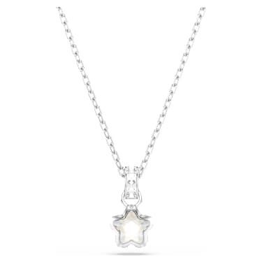 Obesek Chroma, Mešani rezi, Zvezda, Bel, Prevleka iz rodija - Swarovski, 5759678