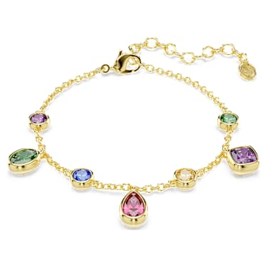 Imber bracelet, Mixed cuts, Multicolored, 18K gold finish - Swarovski, 5759809
