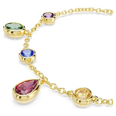 Imber bracelet, Mixed cuts, Multicolored, 18K gold finish - Swarovski, 5759809