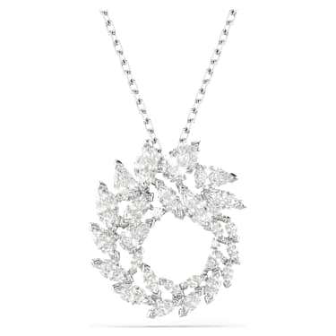 Μενταγιόν Mesmera, Κοπή Marquise, Λευκό, Επιμετάλλωση ροδίου - Swarovski, 5759837