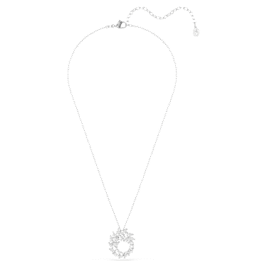 Mesmera hanger, Marquise-slijpvorm, Wit, Rodium toplaag - Swarovski, 5759837