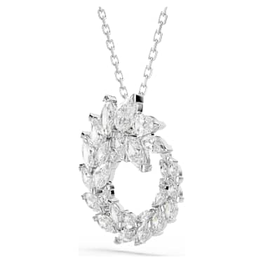 Mesmera จี้สร้อยคอ, เจียระไนทรง Marquise, ขาว, เคลือบโรเดียม - Swarovski, 5759837