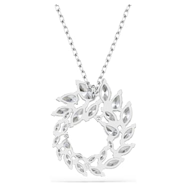 Mesmera medál, Marquise metszés, Fehér, Ródium bevonattal - Swarovski, 5759837
