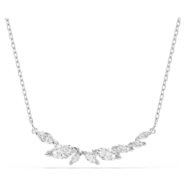 Colier Mesmera, Tăietură marquise, Alb, Placat cu rodiu - Swarovski, 5759838