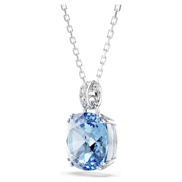 Millenia hanger, Cushion-slijpvorm, Blauw, Rodium toplaag - Swarovski, 5760057