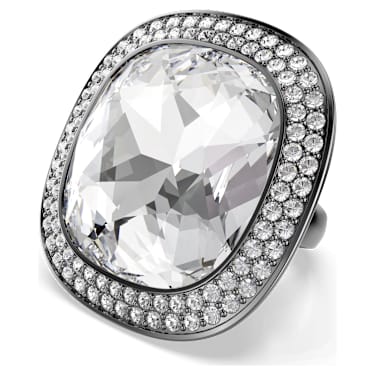 Una Angelic 个性戒指, 枕形切割, 白色, 镀钌 - Swarovski, 5760118