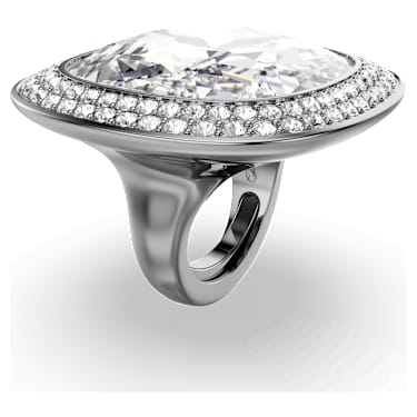 Una Angelic 个性戒指, 枕形切割, 白色, 镀钌 - Swarovski, 5760118