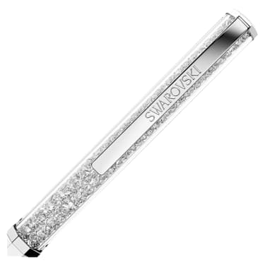 Crystalline ballpoint pen, White lacquered, Chrome plated - Swarovski, 5760217