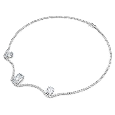 Octagon Halskette, Im Labor gezüchtete Diamanten 19,90 ct tw, Octagon-Form, 18K Weißgold - Swarovski, 5760373