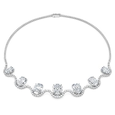 Octagon Halskette, Im Labor gezüchtete Diamanten 37,70 ct tw, Octagon-Form, 18K Weißgold - Swarovski, 5760377