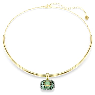 Gargantilha Sublima, Lapidação octogonal, Verde, Acabamento em ouro de 18 quilates - Swarovski, 5760763