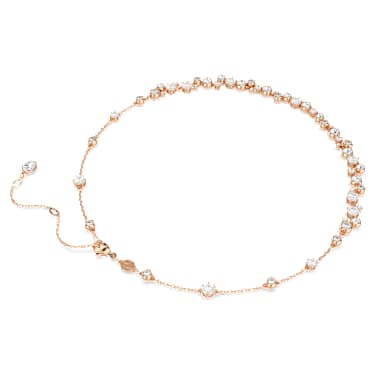 Constella สร้อยคอ, เจียระไนทรงกลม, ขาว, ตกแต่งผิวด้วยโรสโกลด์ 18K - Swarovski, 5760991