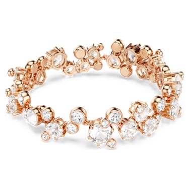 Constella bracelet, Round cut, White, 18K rose gold finish - Swarovski, 5760993