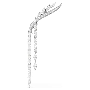 Spilla Mesmera, Taglio misto, Bianca, Placcato rodio - Swarovski, 5761004
