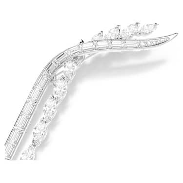 Mesmera Broş, Karışık kesimler, Beyaz, Rodyum kaplama - Swarovski, 5761004