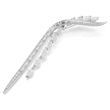 Broche Mesmera, Combinação de lapidações, Branca, Lacado a ródio - Swarovski, 5761004
