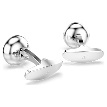 Una Angelic cufflinks, Round cut, White, Rhodium plated - Swarovski, 5761046