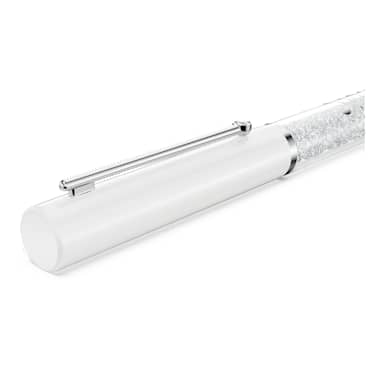 Crystalline ballpoint pen, White lacquered, chrome plated - Swarovski, 5762076