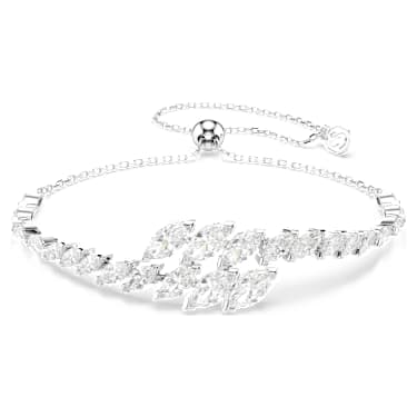 Mesmera Set, Set (3), Markiz kesim, Beyaz, Rodyum kaplama - Swarovski, 5762135