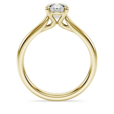 Eternity solitaire ring, Lab-grown diamonds 1.0 ct tw, Round shape, White, 14K yellow gold - Swarovski, 5762541