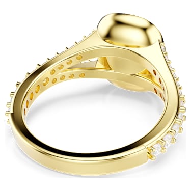 Una Angelic ring, Cushion cut, White, 18K gold finish - Swarovski, 5762626