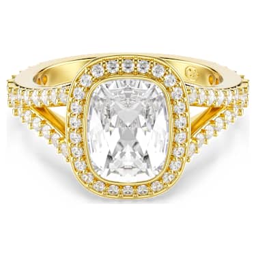Una Angelic リング, クッションカット, ホワイト, 18Kゴールド