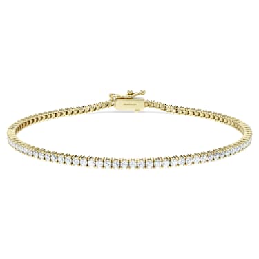 Bracelet Tennis Eternity, Diamants créés en laboratoire 1,5 ct tw, Forme ronde, Blanc, Or jaune 14 carats - Swarovski, 5763008