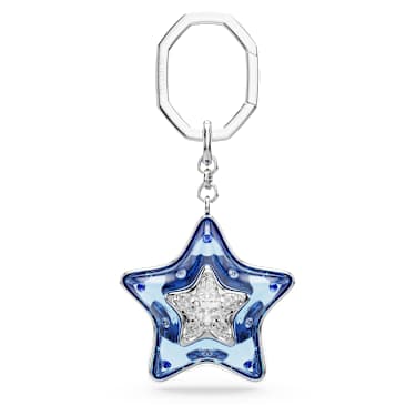 Accessoire de sac, Tailles variées, Étoile, Bleu, Métal rhodié - Swarovski, 5763030