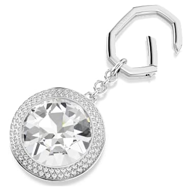 Accesorio para bolso, Talla redonda, Blanco, Baño de rodio - Swarovski, 5763032