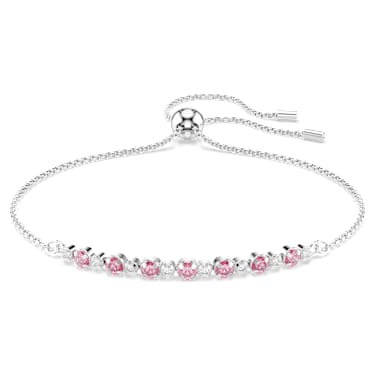 Matrix karkötő, Körmetszéses, Rózsaszín, Ródium bevonattal - Swarovski, 5763042