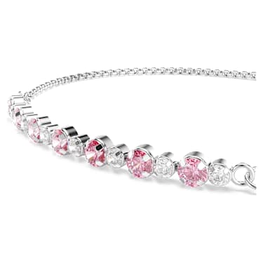 Matrix Bileklik, Yuvarlak kesim, Pembe, Rodyum kaplama - Swarovski, 5763042