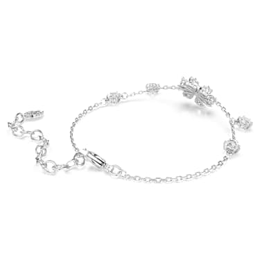 Idyllia 브레이슬릿, 믹스 컷, 눈꽃, 화이트, 로듐 플래팅 - Swarovski, 5764146