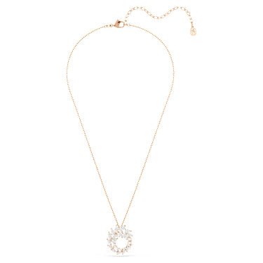 Mesmera medál, Marquise metszés, Fehér, 18 kt-os rózsaarany bevonat - Swarovski, 5764188