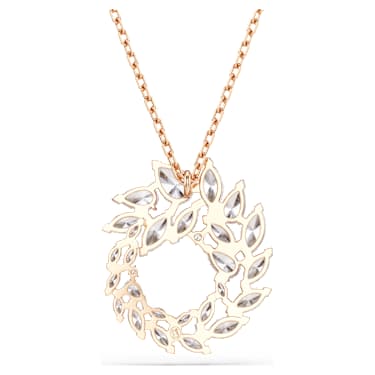 Mesmera จี้สร้อยคอ, เจียระไนทรง Marquise, ขาว, ตกแต่งผิวด้วยโรสโกลด์ 18K - Swarovski, 5764188