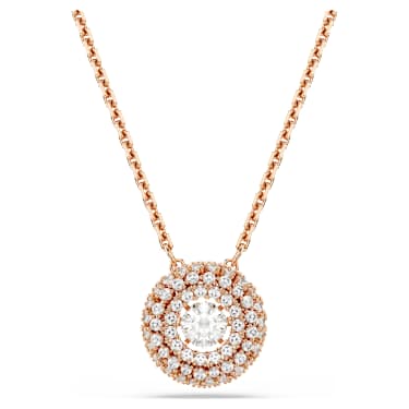 Wisiorek Sublima, Szlif okrągły, Biały, Wykończenie z 18-karatowego różowego złota - Swarovski, 5764190