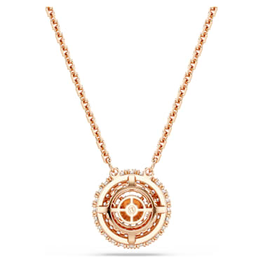 Sublima pendant, Round cut, White, 18K rose gold finish - Swarovski, 5764190