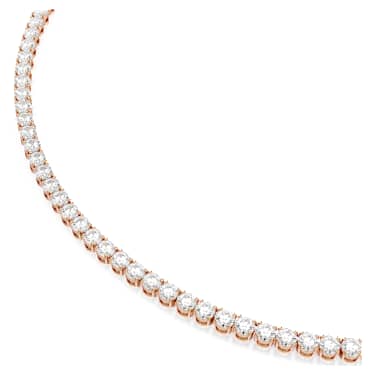 Collar Tennis Matrix, Talla redonda, Blanco, Acabado en oro rosa de 18 quilates - Swarovski, 5764194