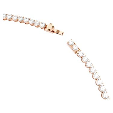 Matrix Tennis nyaklánc, Körmetszéses, Fehér, 18 kt-os rózsaarany bevonat - Swarovski, 5764194