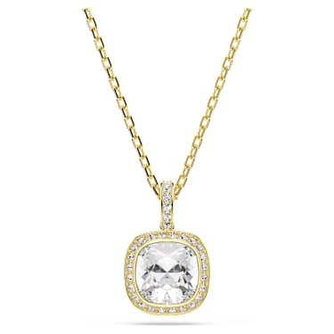 Přívěsek Una Angelic, Výbrus cushion, Bílá, Povrchová úprava z 18k zlata - Swarovski, 5764761